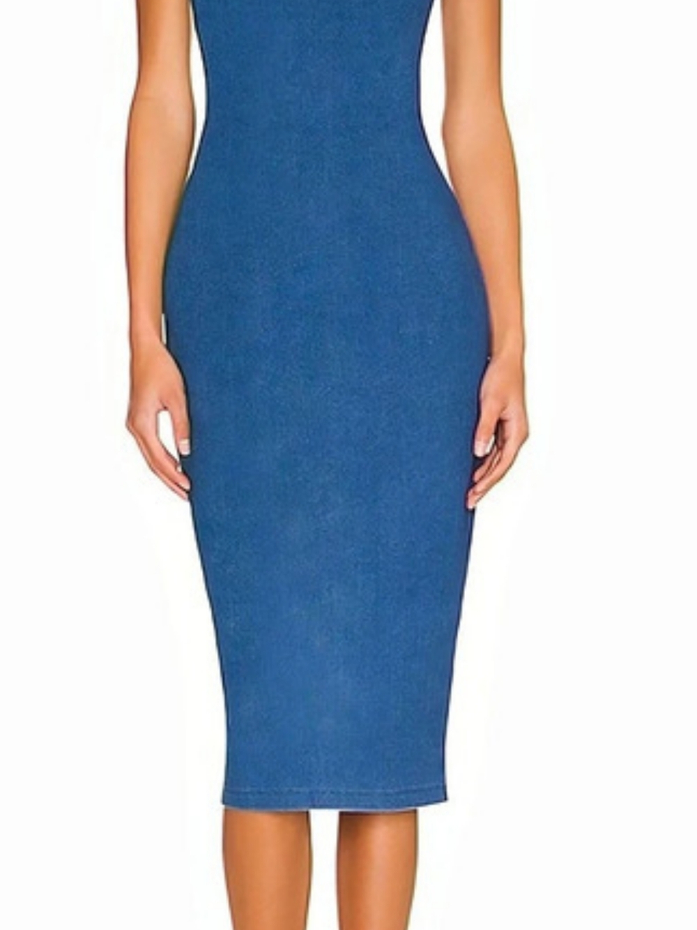 Susanna Monaco Dress Strapless Midi Dress in Blue Size XS